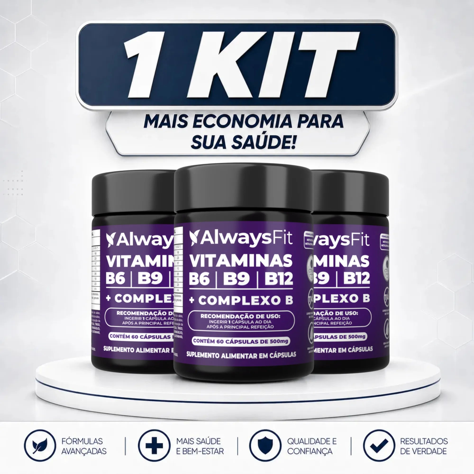 Kit 27 - 3 Complexo B em cápsulas – Energia, metabolismo e equilíbrio diário