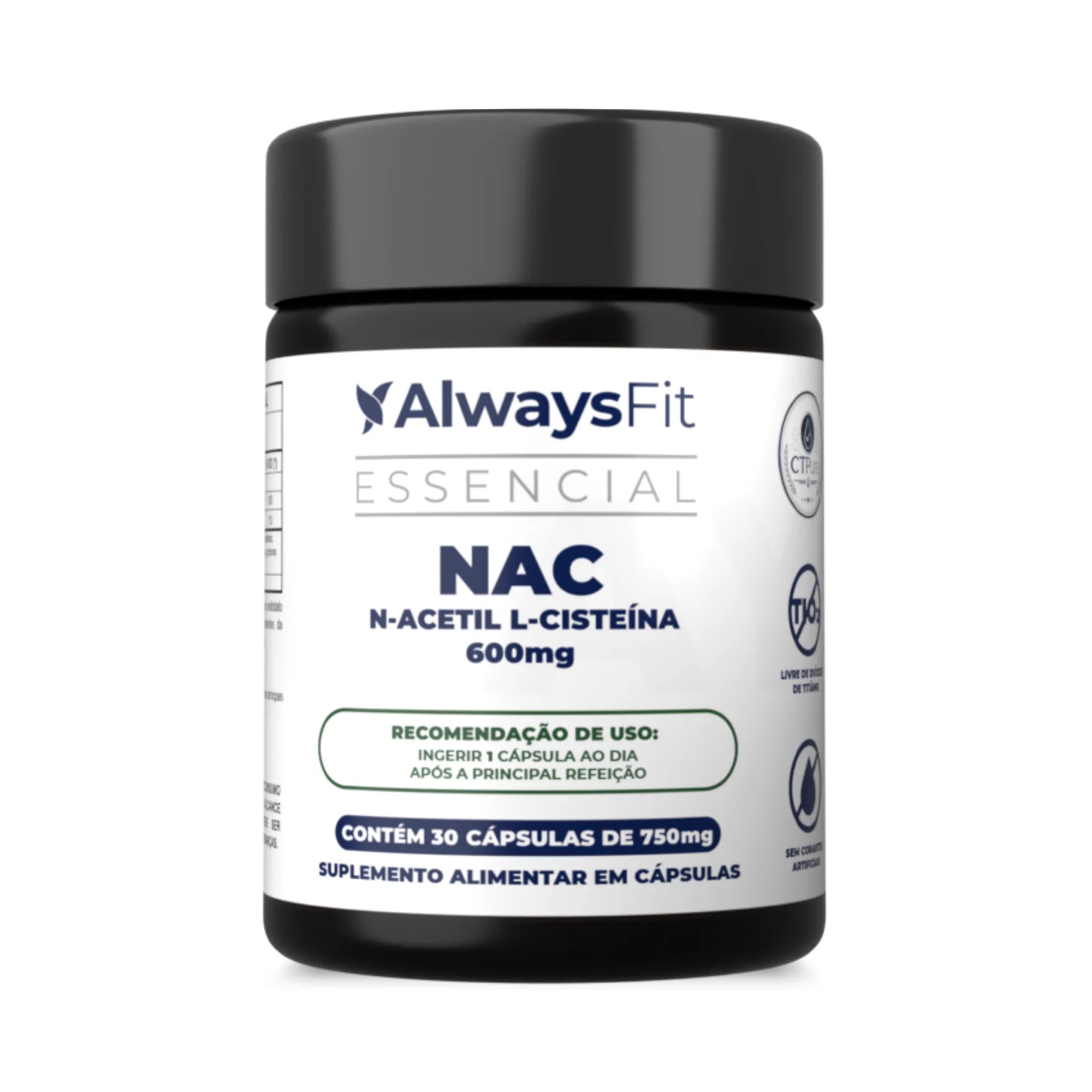 Kit 28 - 3 NAC - N-Acetil L-Cisteína - 600mg - Precursor da Glutationa
