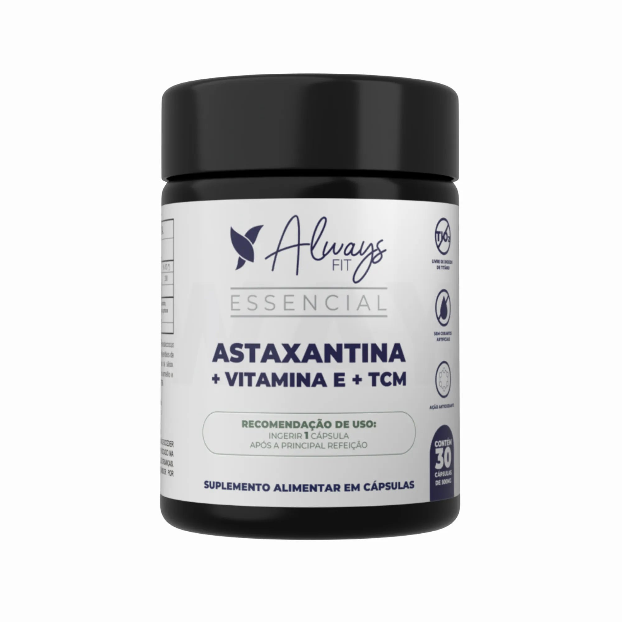 Astaxantina com Vitamina E e TCM — Suplemento alimentar em cápsulas