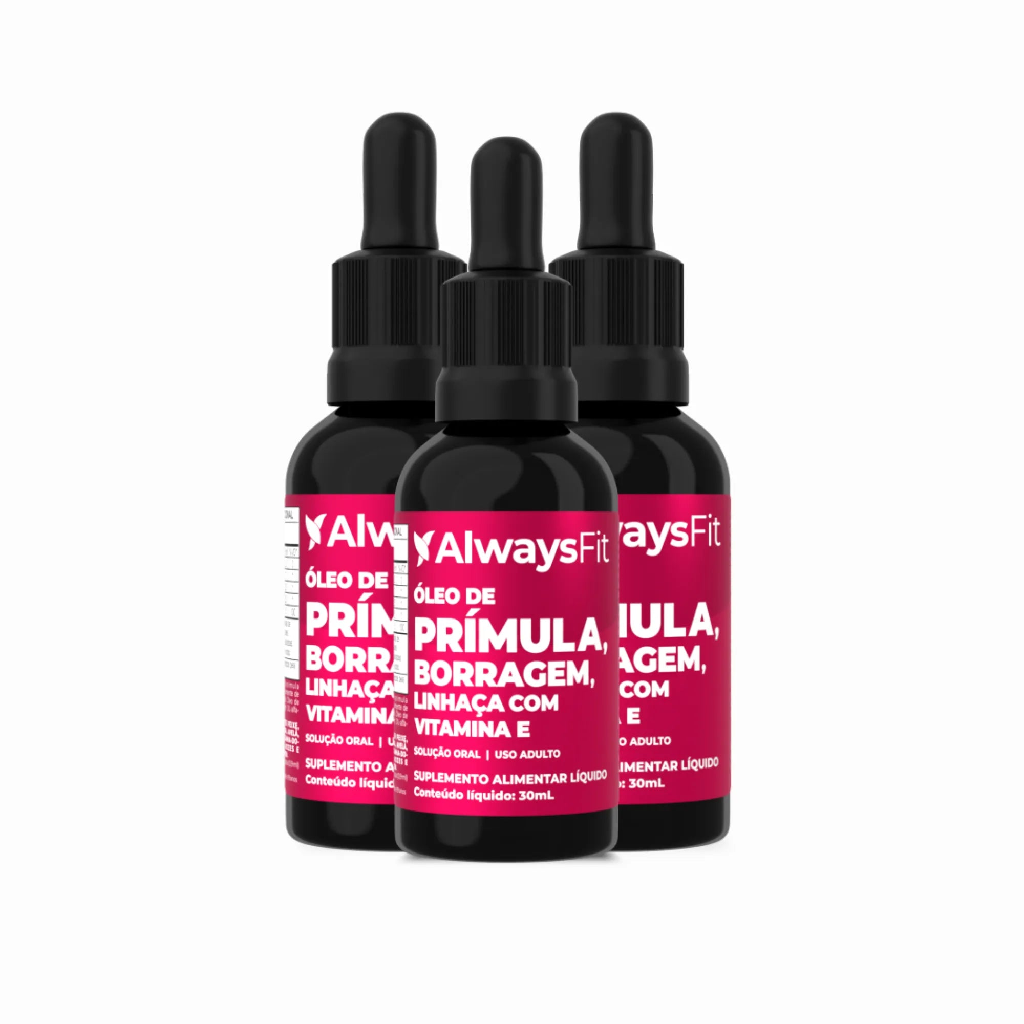 Kit  3 Compostos Meno - Óleos de Prímula, Borragem, Linhaça e Vitamina E
