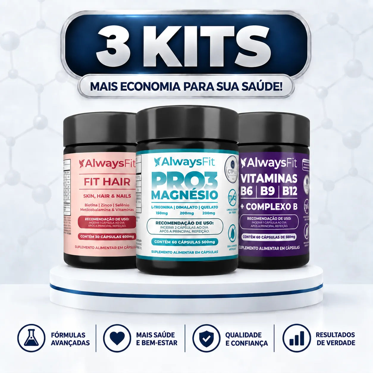 Kit FitHair + Pro3 + Complexo B