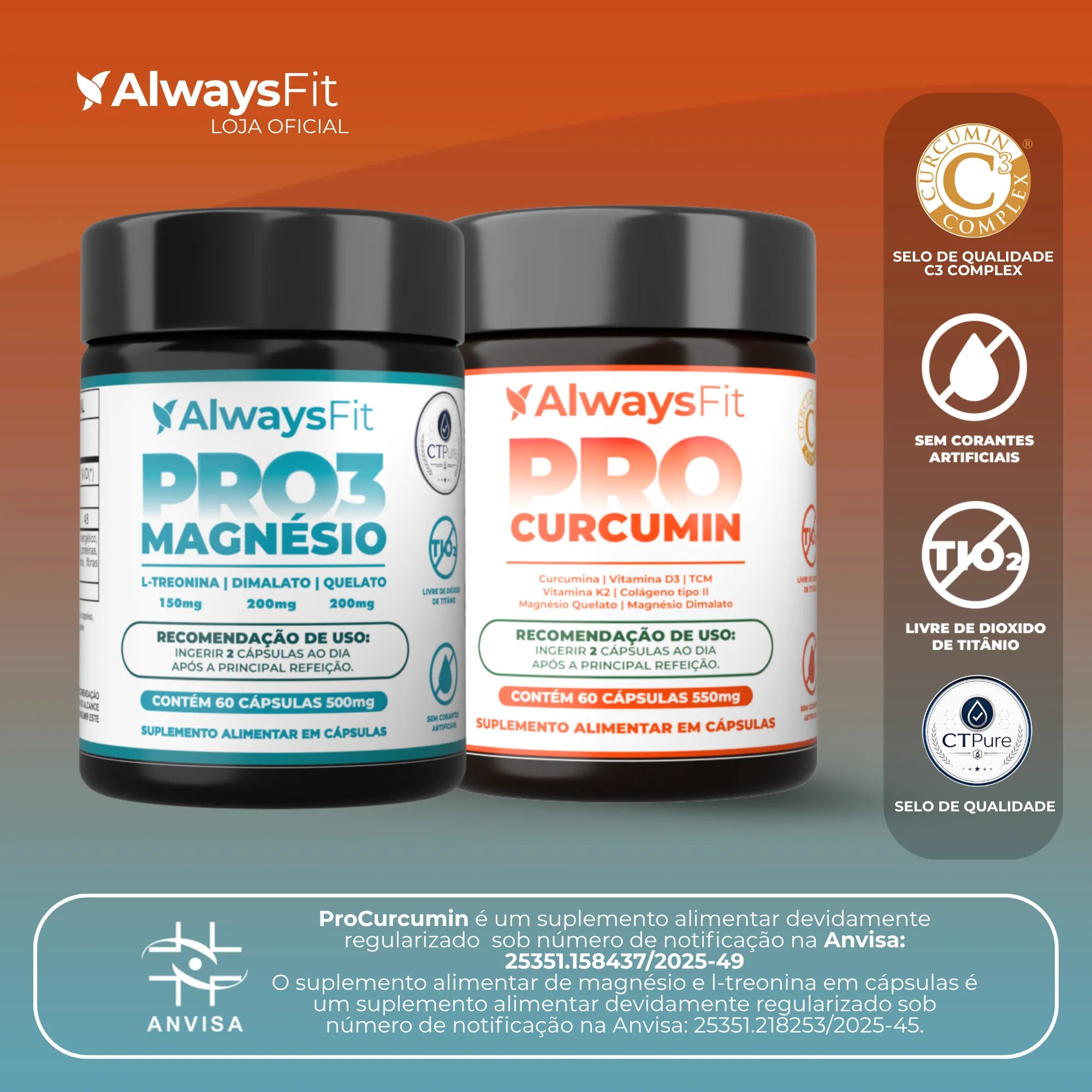 Kit 14 - ProCurcumin + Pro3 Magnésio