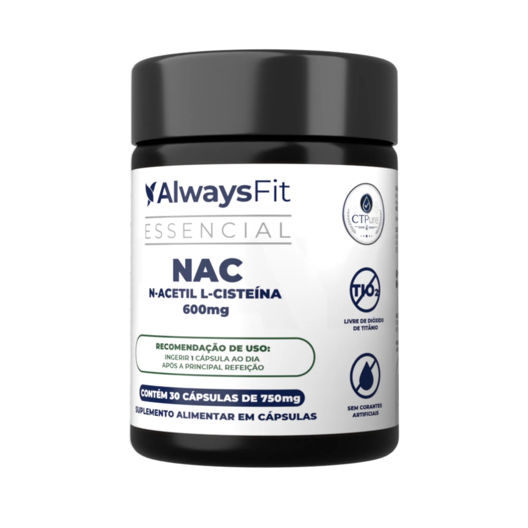 Kit 3 NAC - N-Acetil L-Cisteína - 600mg - Precursor da Glutationa