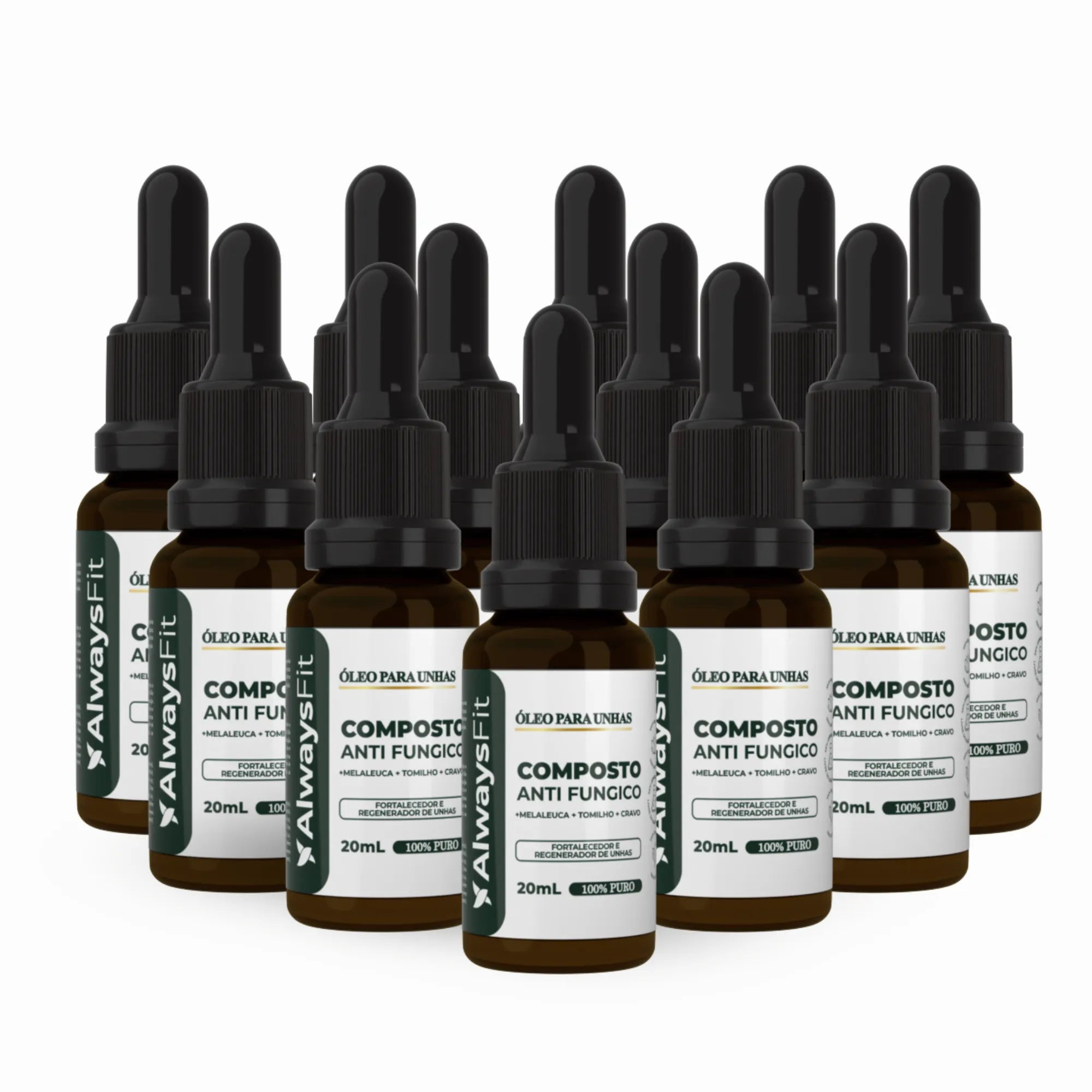 Mix de Óleos Pronto para Fungos Unha (Óleo Essencial de Cravo, Tomilho e Melaleuca) Always Fit – Ação Antisséptica e Restauradora | 20ml