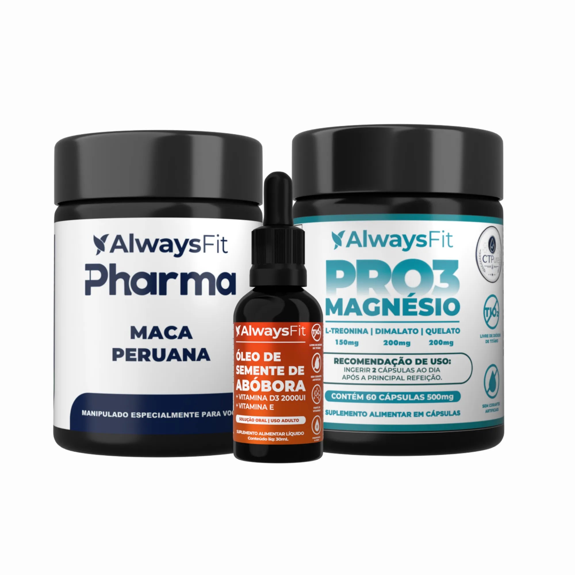 Kit 18 - Óleo semente de abóbora + Maca Peruana + Pro3