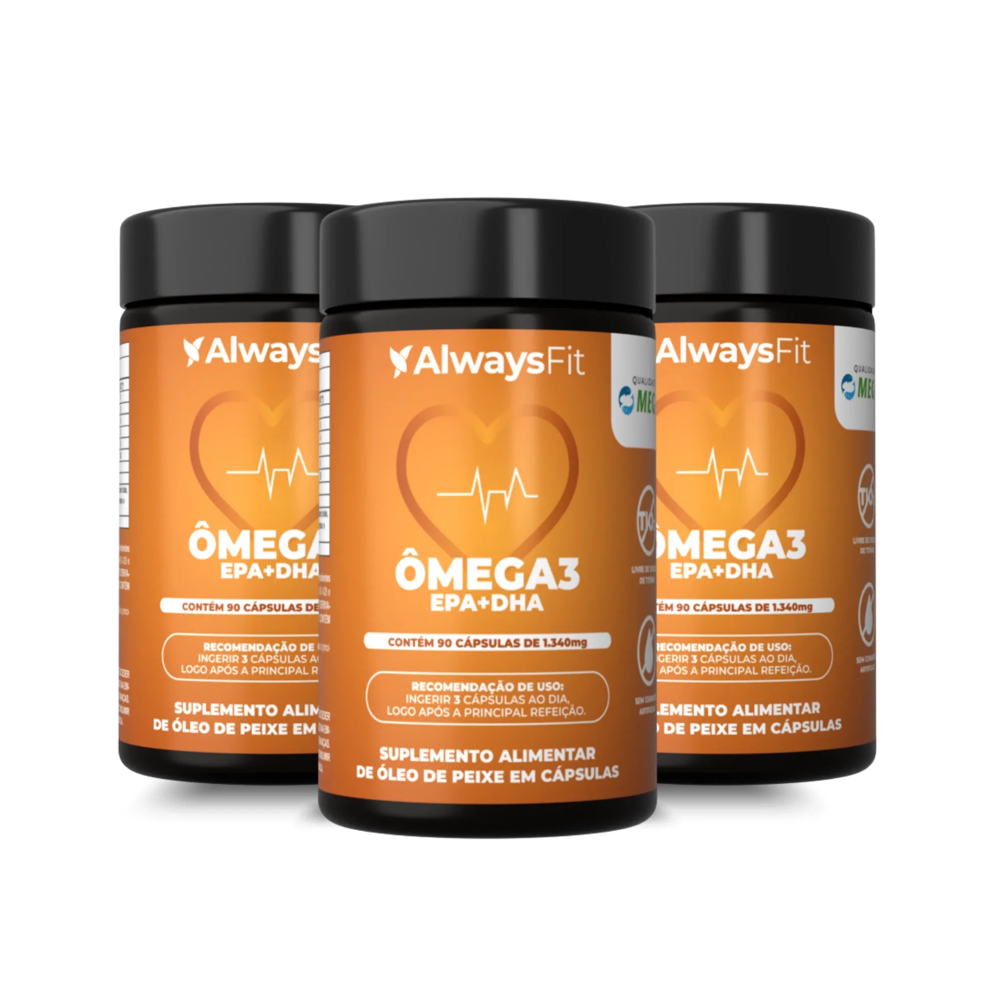 Ômega 3 — Suplemento alimentar de ácidos graxos ômega 3 em cápsulas