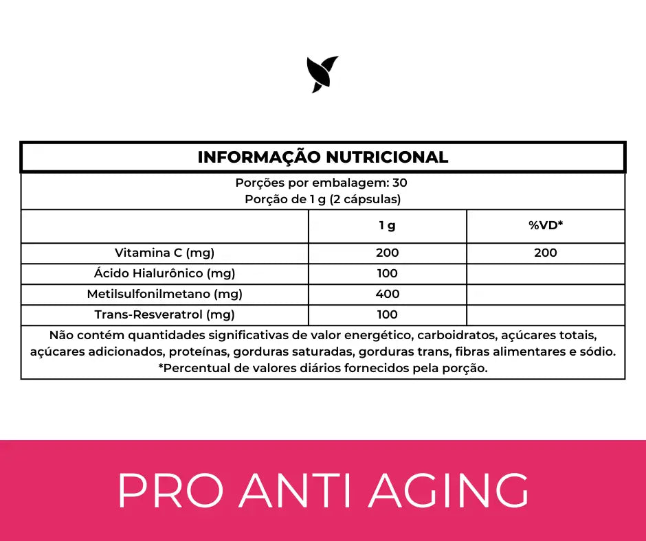 Pro Anti-Aging — Suplemento alimentar em cápsulas