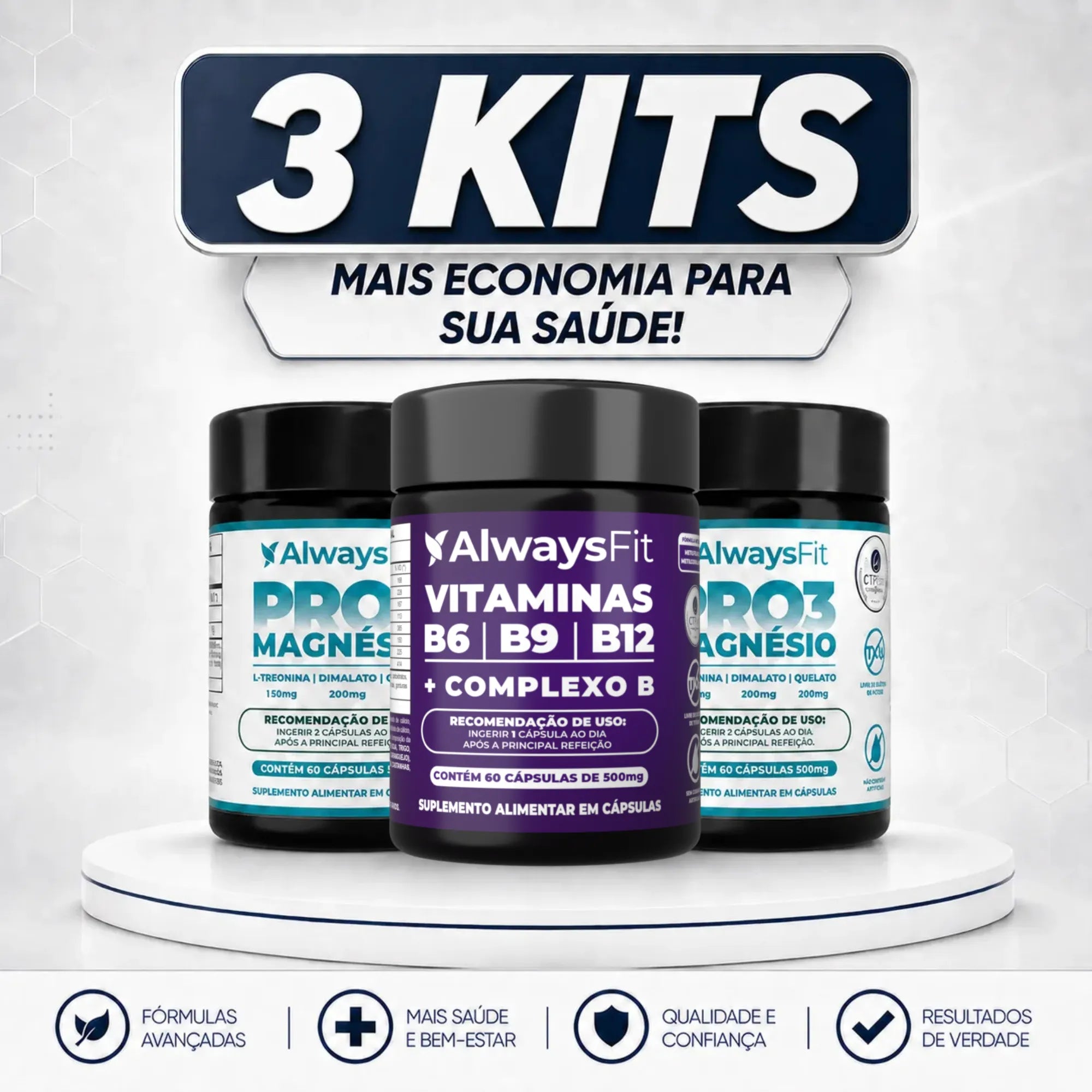 Kit 35 - 2 PRO3 Magnésio + Complexo B