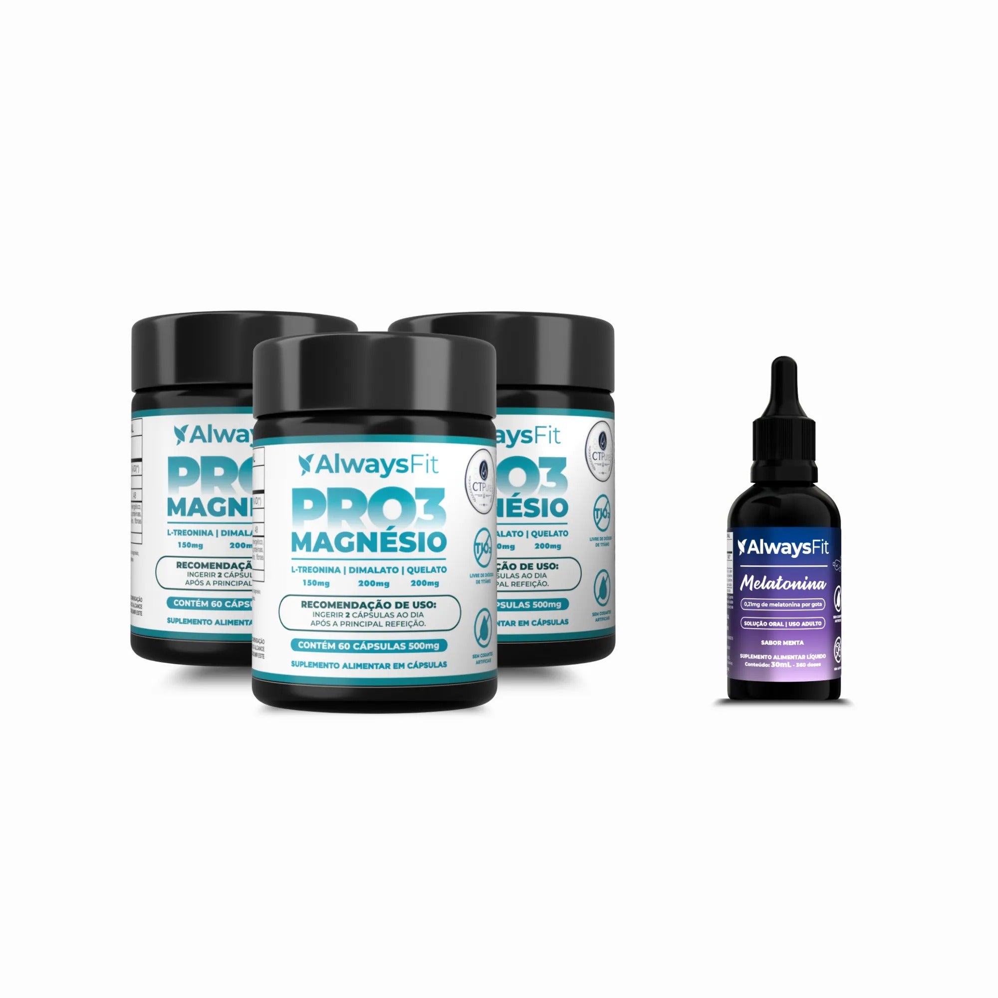 Kit 3 Pro3Magnésio + Melatonina