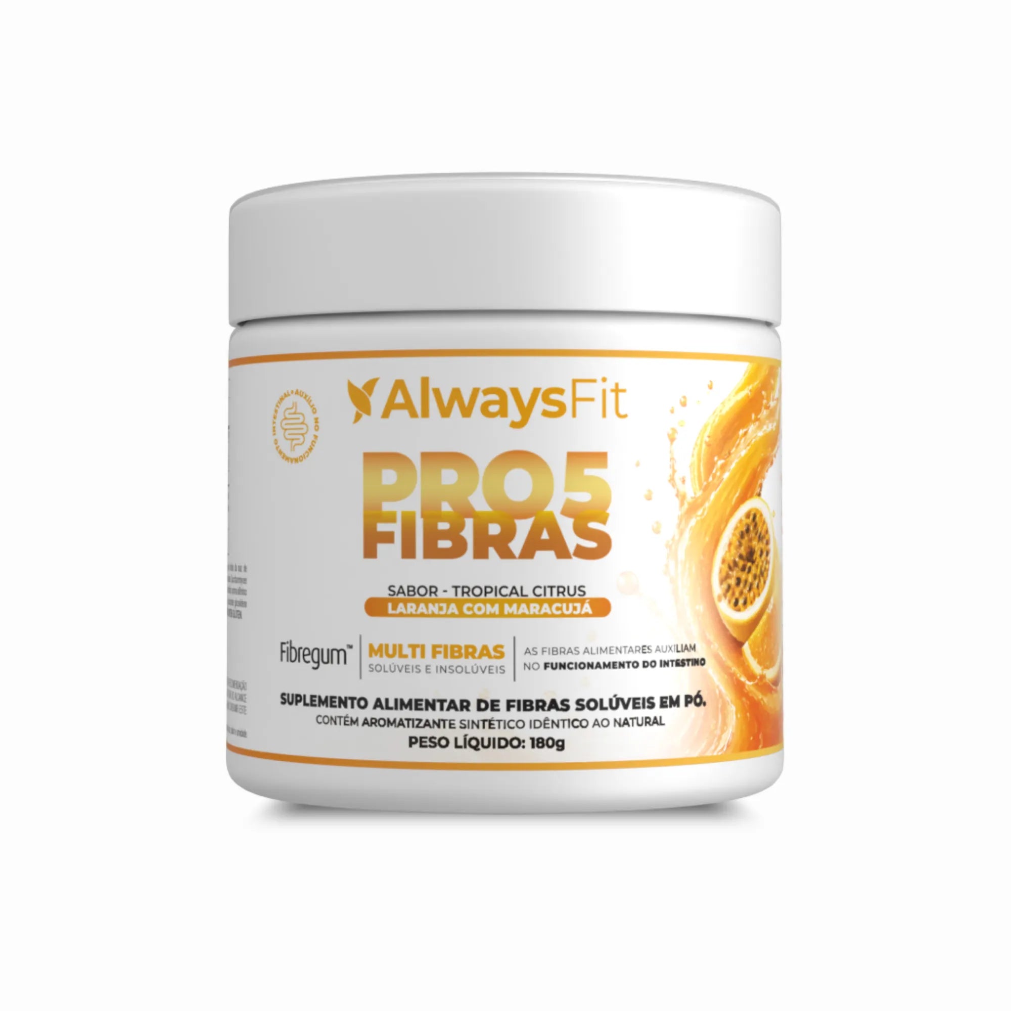 Pro5Fibras - Saúde Intestinal - Sabor  Laranja com Maracujá