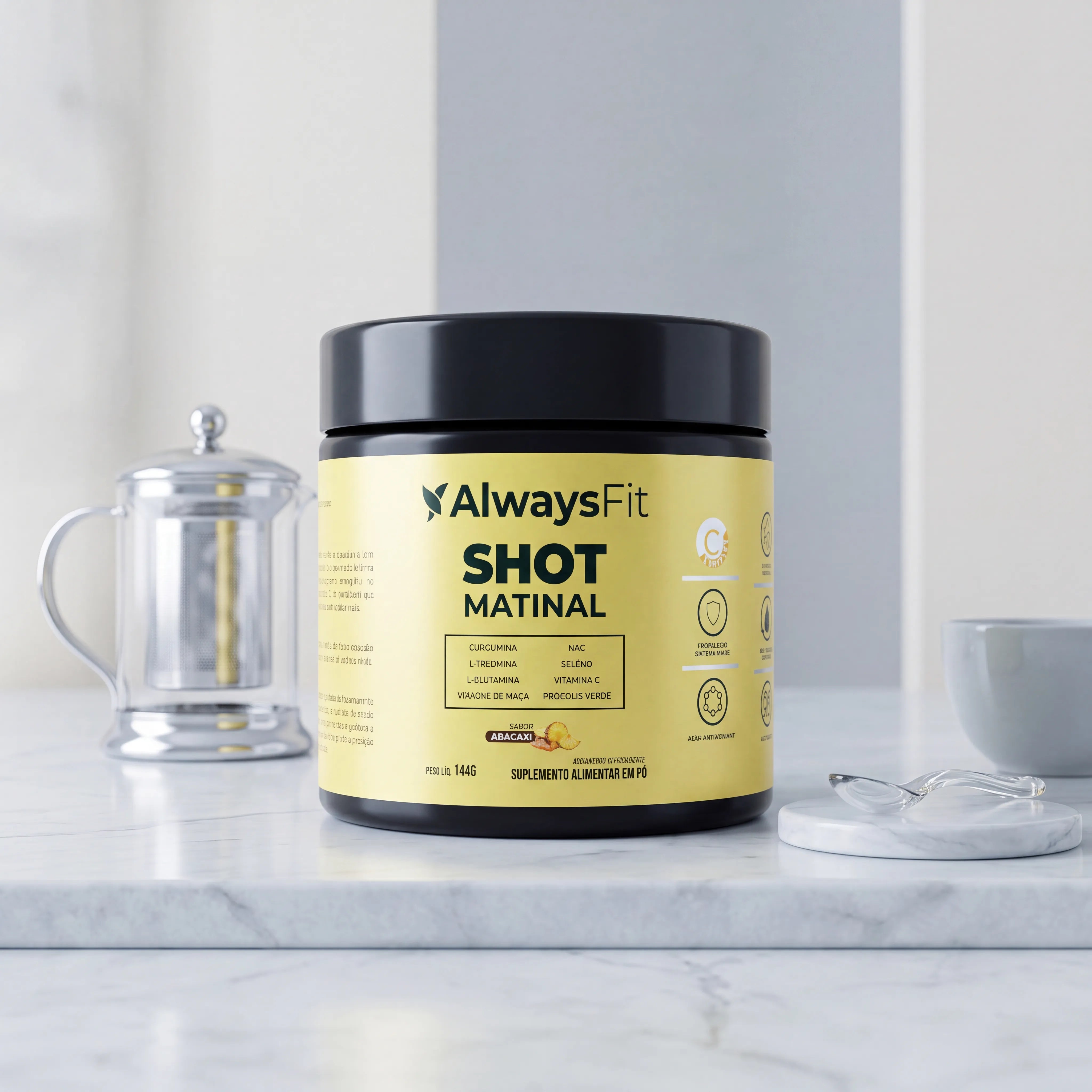 Shot Matinal — Suplemento alimentar em pó (sabor abacaxi)